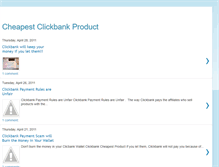 Tablet Screenshot of cheapestclickbankproduct.blogspot.com