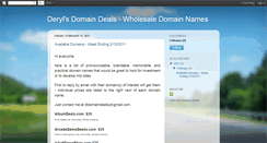 Desktop Screenshot of derylsdomaindeals.blogspot.com