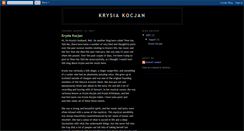 Desktop Screenshot of krysiakocjan.blogspot.com