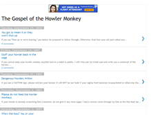 Tablet Screenshot of gospelofthehowlermonkey.blogspot.com