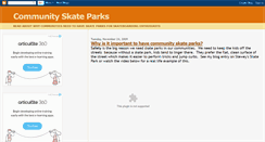 Desktop Screenshot of communityskateparks.blogspot.com