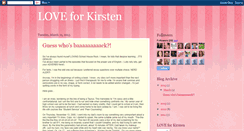 Desktop Screenshot of loveforkirsten.blogspot.com