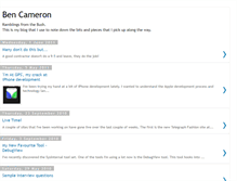 Tablet Screenshot of bencameron.blogspot.com