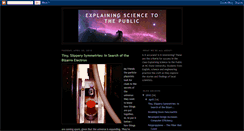 Desktop Screenshot of explainingsciencetothepublic.blogspot.com