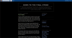 Desktop Screenshot of downtothefinalstrike.blogspot.com