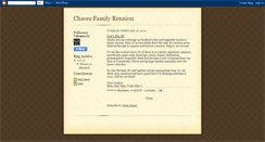 Desktop Screenshot of chavezfamilyreunion.blogspot.com