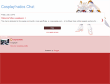 Tablet Screenshot of cosplaychat.blogspot.com