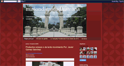 Desktop Screenshot of misiondignidadhumana.blogspot.com