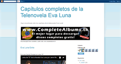 Desktop Screenshot of evalunatelenovela.blogspot.com
