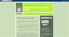 Desktop Screenshot of musingsofaprogrammingaddict.blogspot.com