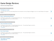 Tablet Screenshot of gamedesignreviews.blogspot.com