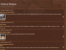 Tablet Screenshot of malaysiadefence.blogspot.com