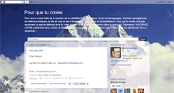 Desktop Screenshot of pour-que-tu-croies.blogspot.com