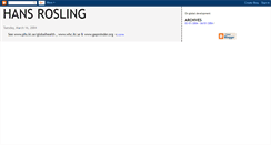 Desktop Screenshot of hansrosling.blogspot.com