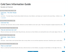 Tablet Screenshot of cold-sores-info.blogspot.com