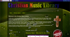 Desktop Screenshot of christian-music-library.blogspot.com