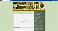 Desktop Screenshot of gghootenanny.blogspot.com