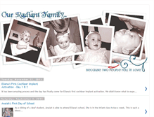 Tablet Screenshot of ourradiantfamily.blogspot.com