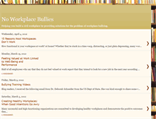 Tablet Screenshot of noworkplacebullies.blogspot.com