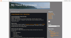 Desktop Screenshot of mytravelexperiencesaroundtheworld.blogspot.com