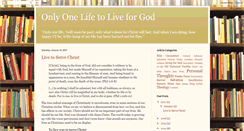 Desktop Screenshot of onlyonelifetoliveforgod.blogspot.com