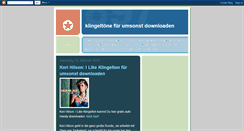 Desktop Screenshot of klingeltonefurumsonstdownloaden.blogspot.com