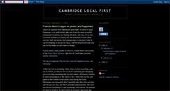 Desktop Screenshot of cambridgelocalfirst.blogspot.com