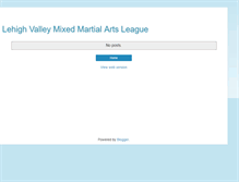 Tablet Screenshot of lehighvalleymixedmartialarts.blogspot.com