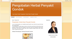 Desktop Screenshot of pengobatanherbalpenyakitgondok99.blogspot.com