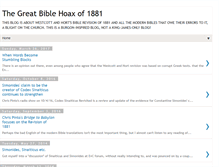 Tablet Screenshot of greatbiblehoax.blogspot.com