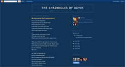 Desktop Screenshot of chroniclesofkevin.blogspot.com