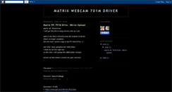 Desktop Screenshot of matrix-701m-webcam-driver.blogspot.com