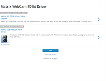 Tablet Screenshot of matrix-701m-webcam-driver.blogspot.com