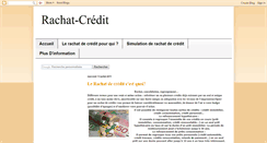 Desktop Screenshot of credit-rachat-credit.blogspot.com