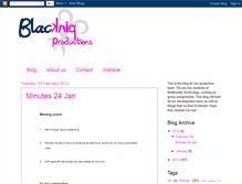 Tablet Screenshot of blackandpinkproductions.blogspot.com