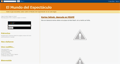 Desktop Screenshot of enelmundodelespectaculo.blogspot.com