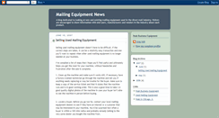 Desktop Screenshot of mailingequipment.blogspot.com