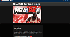 Desktop Screenshot of nba2k11crack.blogspot.com