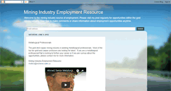 Desktop Screenshot of miningpeople.blogspot.com