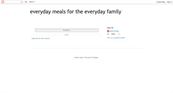 Desktop Screenshot of everydaymealsfortheeverydayfamily.blogspot.com