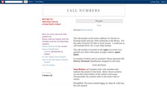 Desktop Screenshot of callnumbers.blogspot.com