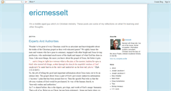 Desktop Screenshot of ericmesselt.blogspot.com