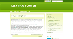 Desktop Screenshot of lily-thai-flower.blogspot.com