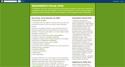 Desktop Screenshot of movimentofolhaviva.blogspot.com