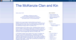 Desktop Screenshot of mckenzie-clan-and-kin.blogspot.com