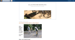 Desktop Screenshot of elainesbikeblog.blogspot.com