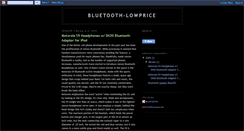 Desktop Screenshot of bluetooth-lowprice.blogspot.com