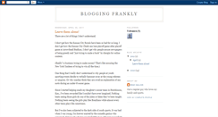 Desktop Screenshot of bloggingfrankly.blogspot.com