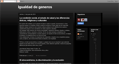 Desktop Screenshot of igualdad-de-generos.blogspot.com