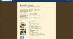 Desktop Screenshot of pclentendevotional.blogspot.com